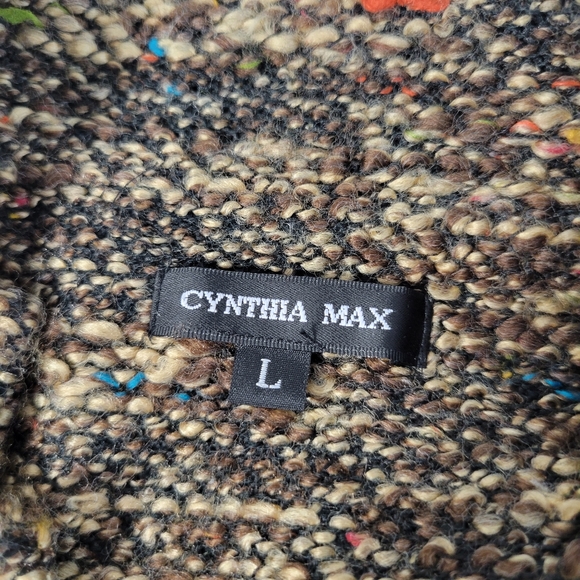 Womens Cynthia Max Cropped Tweed nubby button front blazer size Large - Picture 6 of 10